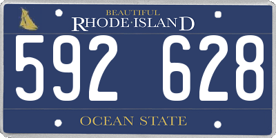 RI license plate 592628