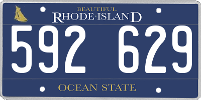 RI license plate 592629