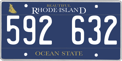 RI license plate 592632