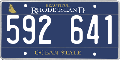 RI license plate 592641