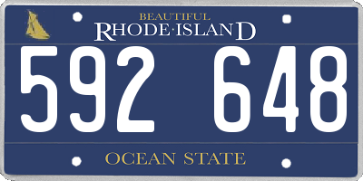 RI license plate 592648