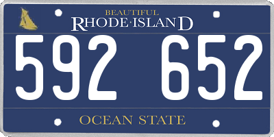 RI license plate 592652