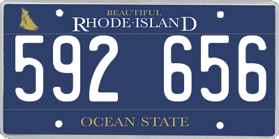 RI license plate 592656
