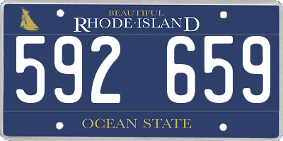 RI license plate 592659