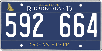 RI license plate 592664