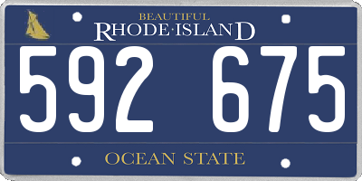 RI license plate 592675