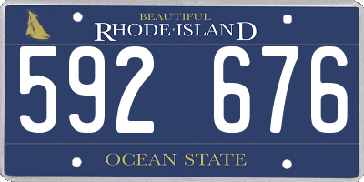 RI license plate 592676