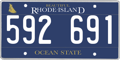 RI license plate 592691