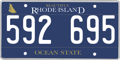 RI license plate 592695