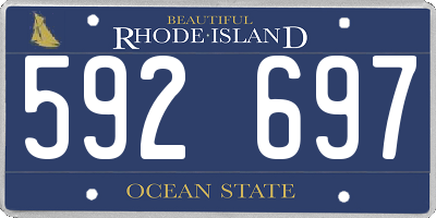 RI license plate 592697