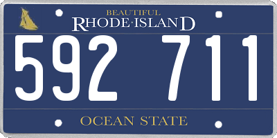 RI license plate 592711