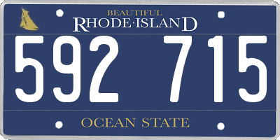 RI license plate 592715
