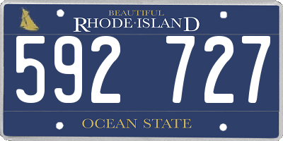 RI license plate 592727