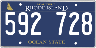 RI license plate 592728