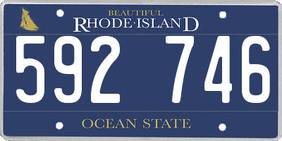 RI license plate 592746