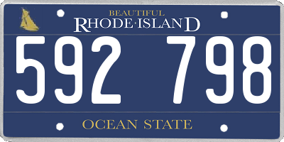 RI license plate 592798