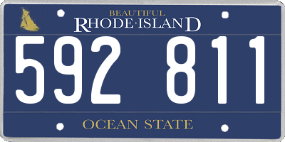 RI license plate 592811