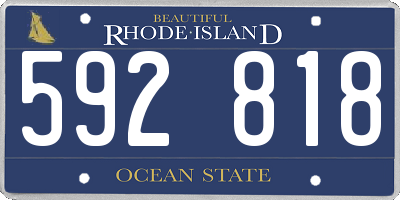 RI license plate 592818