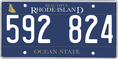 RI license plate 592824
