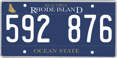 RI license plate 592876