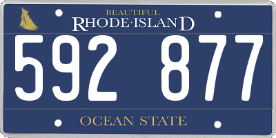 RI license plate 592877