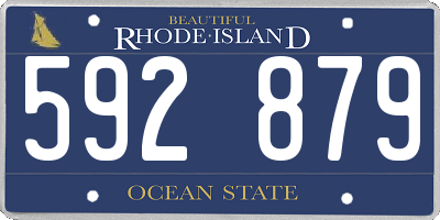RI license plate 592879