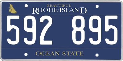 RI license plate 592895
