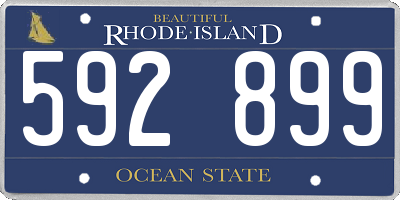 RI license plate 592899
