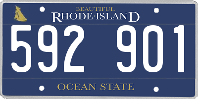 RI license plate 592901