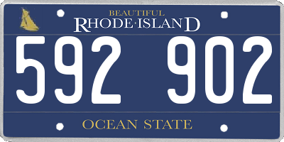RI license plate 592902