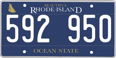 RI license plate 592950