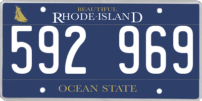 RI license plate 592969