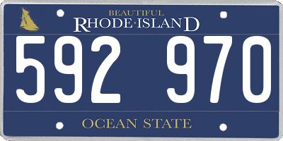 RI license plate 592970