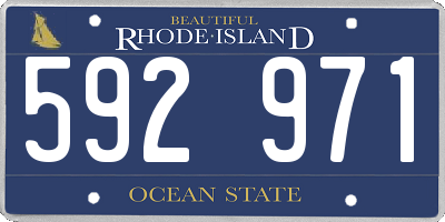 RI license plate 592971