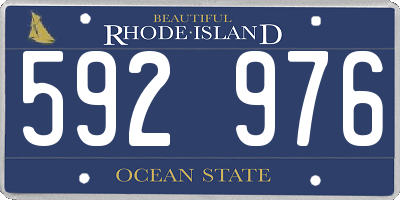RI license plate 592976
