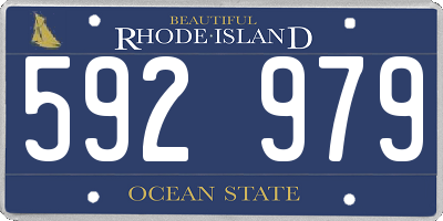 RI license plate 592979