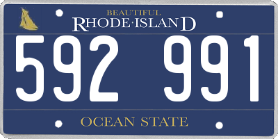 RI license plate 592991