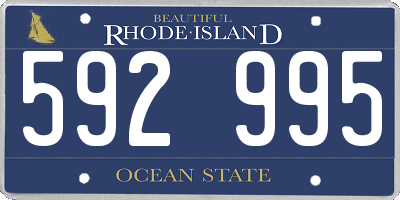 RI license plate 592995