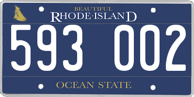 RI license plate 593002