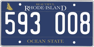 RI license plate 593008