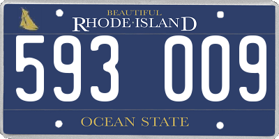 RI license plate 593009