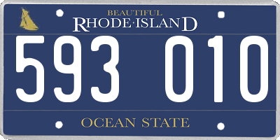 RI license plate 593010