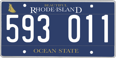 RI license plate 593011