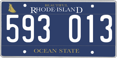 RI license plate 593013