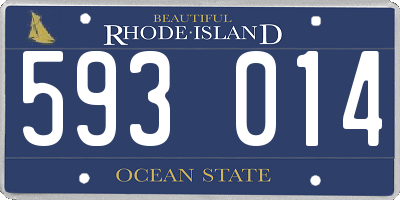 RI license plate 593014