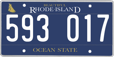 RI license plate 593017
