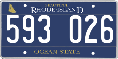 RI license plate 593026