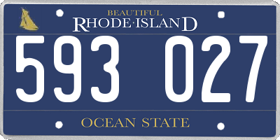 RI license plate 593027
