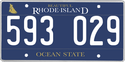 RI license plate 593029