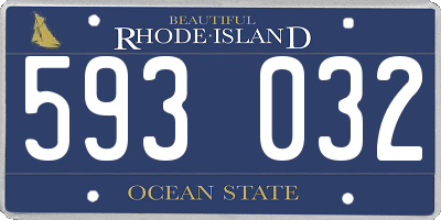 RI license plate 593032